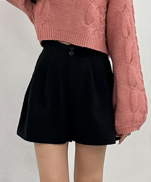 archives（アルシーヴ）の「ハイウエストタックショートパンツ（その他パンツ・レディース・ブラック/アイボリー/グレー・MEDIUM）」の12枚目の写真