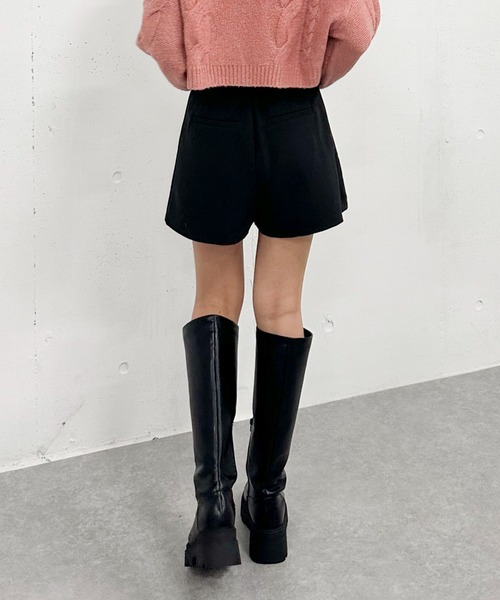 archives（アルシーヴ）の「ハイウエストタックショートパンツ（その他パンツ・レディース・ブラック/アイボリー/グレー・MEDIUM）」の16枚目の写真