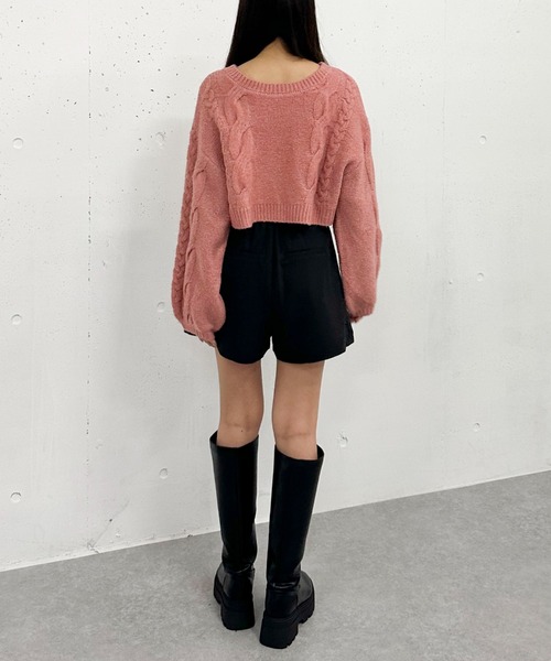 archives（アルシーヴ）の「ハイウエストタックショートパンツ（その他パンツ・レディース・ブラック/アイボリー/グレー・MEDIUM）」の21枚目の写真