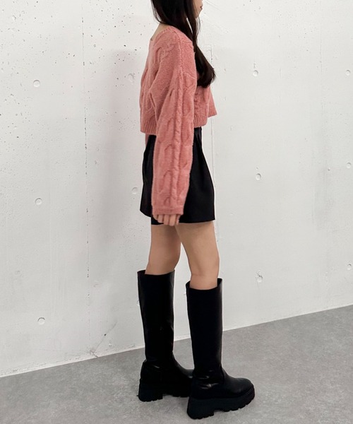 archives（アルシーヴ）の「ハイウエストタックショートパンツ（その他パンツ・レディース・ブラック/アイボリー/グレー・MEDIUM）」の20枚目の写真