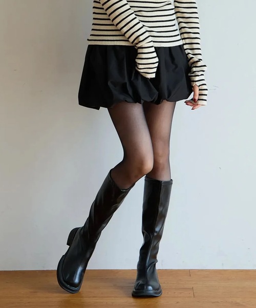 M y u(ミュー)の「バルーンスコート(スカート・レディース・ブラック・ML/SM)」の1枚目の写真