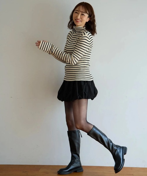 M y u(ミュー)の「バルーンスコート(スカート・レディース・ブラック・ML/SM)」の8枚目の写真