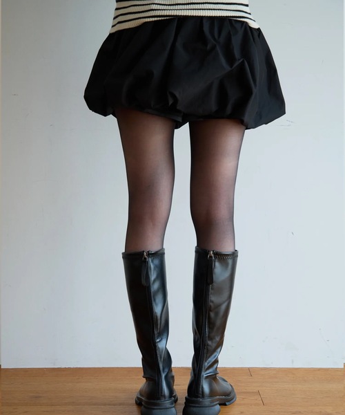 M y u(ミュー)の「バルーンスコート(スカート・レディース・ブラック・ML/SM)」の4枚目の写真