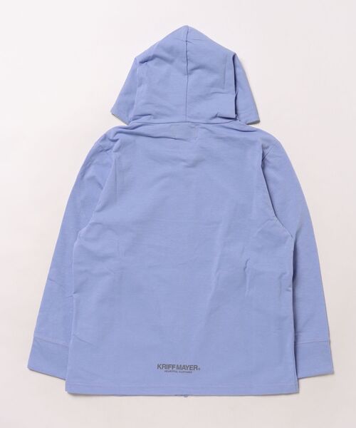 KRIFF MAYER Kid's Collection（クリフメイヤーキッズコレクション）の「UVカットさらパーカー（パーカー・キッズ・サックスブルー/グレー/グレイッシュベージュ/マスタード/チャコール/ライトグリーン・150/140/130/120/170/160）」の7枚目の写真
