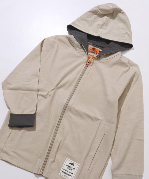 KRIFF MAYER Kid's Collection（クリフメイヤーキッズコレクション）の「UVカットさらパーカー（パーカー・キッズ・サックスブルー/グレー/グレイッシュベージュ/マスタード/チャコール/ライトグリーン・150/140/130/120/170/160）」の3枚目の写真