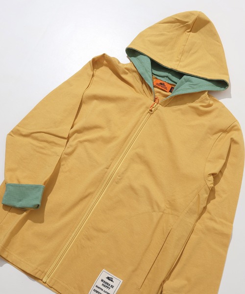 KRIFF MAYER Kid's Collection（クリフメイヤーキッズコレクション）の「UVカットさらパーカー（パーカー・キッズ・サックスブルー/グレー/グレイッシュベージュ/マスタード/チャコール/ライトグリーン・150/140/130/120/170/160）」の6枚目の写真