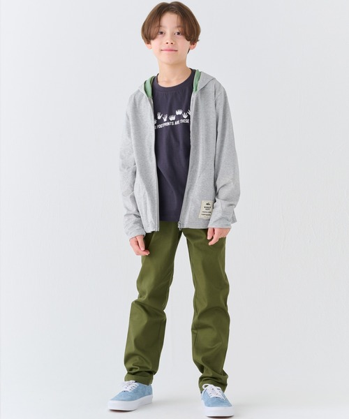 KRIFF MAYER Kid's Collection（クリフメイヤーキッズコレクション）の「UVカットさらパーカー（パーカー・キッズ・サックスブルー/グレー/グレイッシュベージュ/マスタード/チャコール/ライトグリーン・150/140/130/120/170/160）」の22枚目の写真
