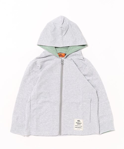 KRIFF MAYER Kid's Collection（クリフメイヤーキッズコレクション）の「UVカットさらパーカー（パーカー・キッズ・サックスブルー/グレー/グレイッシュベージュ/マスタード/チャコール/ライトグリーン・150/140/130/120/170/160）」の15枚目の写真