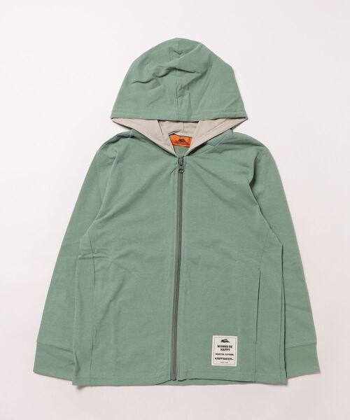 KRIFF MAYER Kid's Collection（クリフメイヤーキッズコレクション）の「UVカットさらパーカー（パーカー・キッズ・サックスブルー/グレー/グレイッシュベージュ/マスタード/チャコール/ライトグリーン・150/140/130/120/170/160）」の16枚目の写真