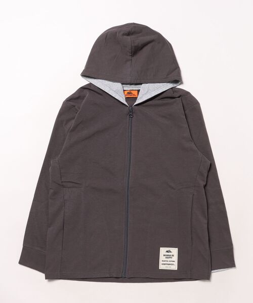 KRIFF MAYER Kid's Collection（クリフメイヤーキッズコレクション）の「UVカットさらパーカー（パーカー・キッズ・サックスブルー/グレー/グレイッシュベージュ/マスタード/チャコール/ライトグリーン・150/140/130/120/170/160）」の20枚目の写真