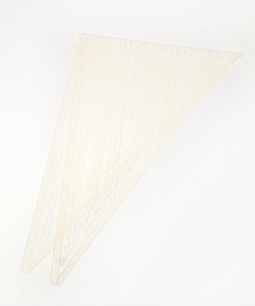 LOWRYS FARM（ローリーズファーム）の「サンカクスカーフ　 253634（バンダナ/スカーフ・レディース・その他1/ホワイト・FREE）」の3枚目の写真