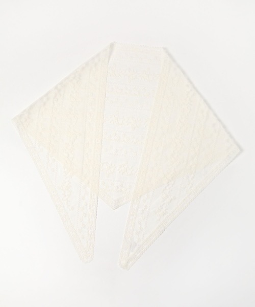 LOWRYS FARM（ローリーズファーム）の「サンカクスカーフ　 253634（バンダナ/スカーフ・レディース・その他1/ホワイト・FREE）」の18枚目の写真