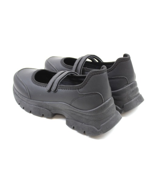 VIVIAN（ヴィヴィアン）の「厚底ダブルストラップスニーカー（ドレスシューズ・レディース・ブラック/シルバー・LL/S/M/L）」の18枚目の写真