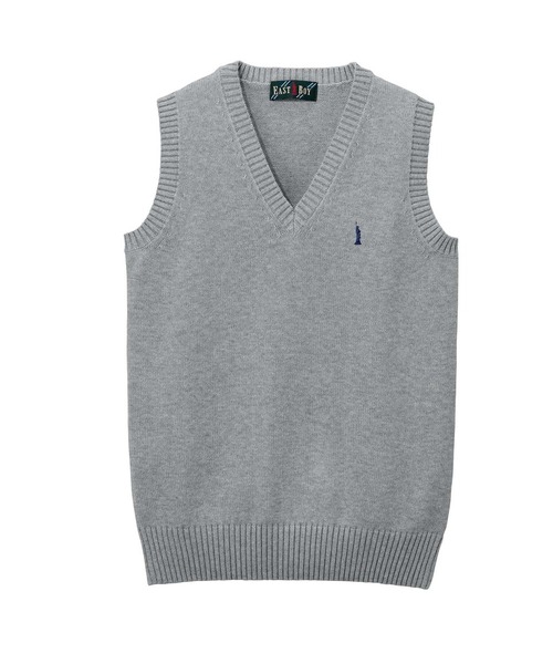 EASTBOY（イーストボーイ）の「ベスト 綿 7G ニット 通学 女子 制服 学生服 中学生 高校生 スクール（ベスト・キッズ・オフホワイト/ライトグレー/ネイビー/ベージュ/ブラック・9号/11号/13号/7号）」の13枚目の写真