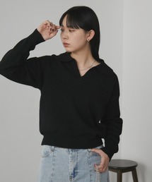 スキッパーポロニット