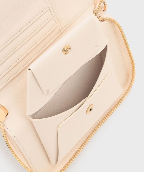 GRACE CONTINENTAL（グレースコンチネンタル）の「ADD CULUMN WALLET BAG（ショルダーバッグ・レディース・ホワイト/ブラック・FREE）」の6枚目の写真