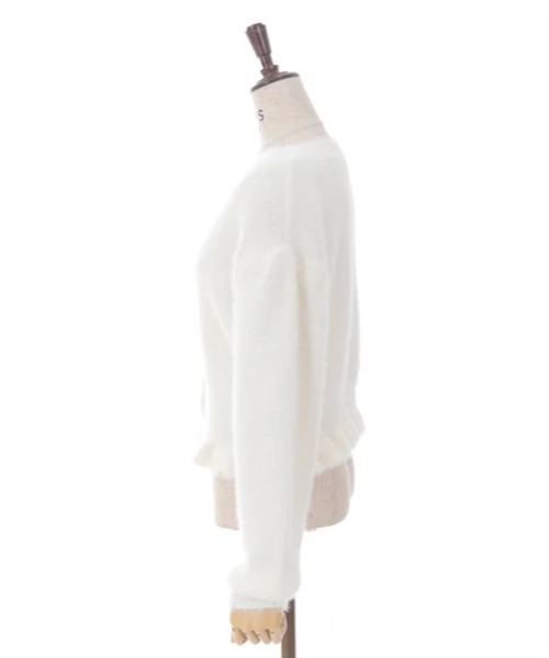 axes femme（アクシーズファム）の「ラメ混ソフトフェザーカーディガン（カーディガン/ボレロ・レディース・ホワイト/ミント/グレー・FREE）」の13枚目の写真