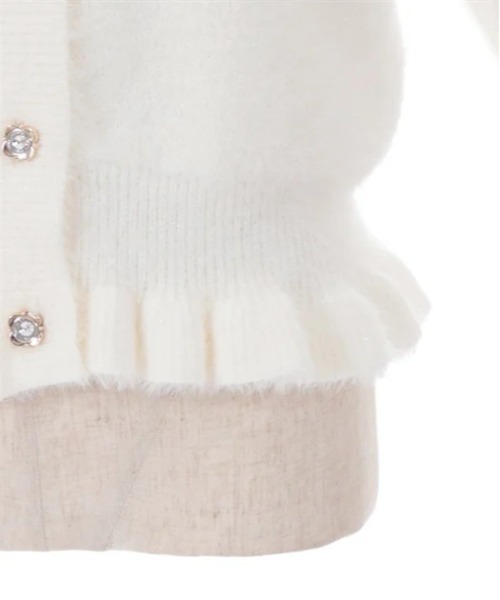 axes femme（アクシーズファム）の「ラメ混ソフトフェザーカーディガン（カーディガン/ボレロ・レディース・ホワイト/ミント/グレー・FREE）」の10枚目の写真