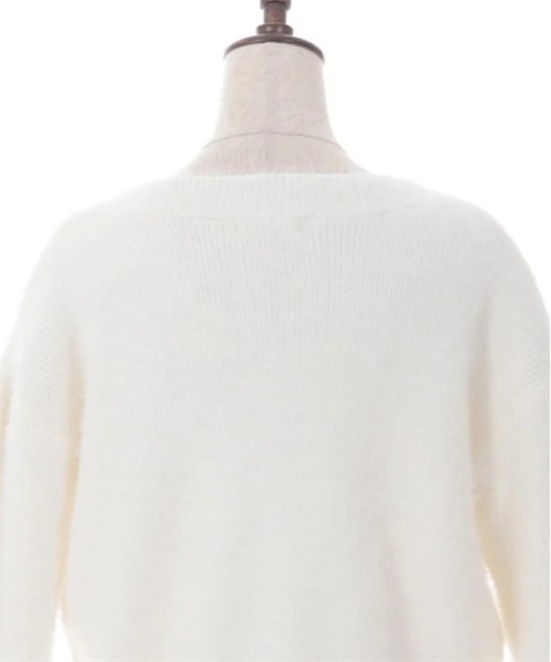 axes femme（アクシーズファム）の「ラメ混ソフトフェザーカーディガン（カーディガン/ボレロ・レディース・ホワイト/ミント/グレー・FREE）」の9枚目の写真