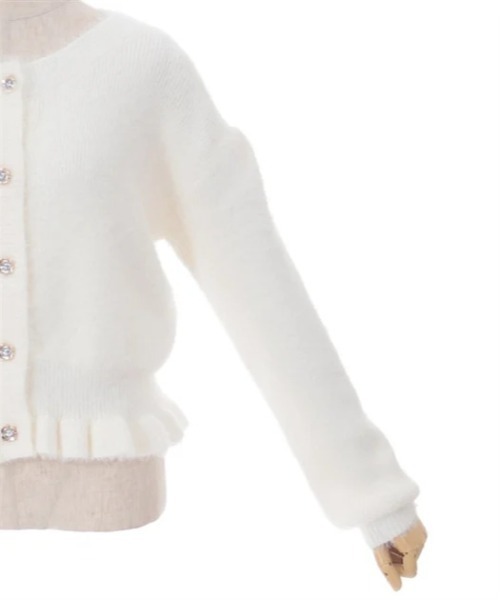 axes femme（アクシーズファム）の「ラメ混ソフトフェザーカーディガン（カーディガン/ボレロ・レディース・ホワイト/ミント/グレー・FREE）」の7枚目の写真