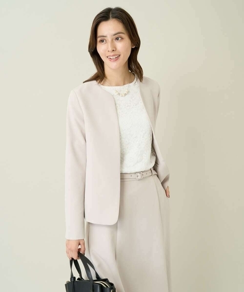 a.v.v（アーヴェヴェ）の「レーススカラップブラウス（シャツ/ブラウス・レディース・ホワイト/ネイビー・40/38/36/42/34）」の9枚目の写真