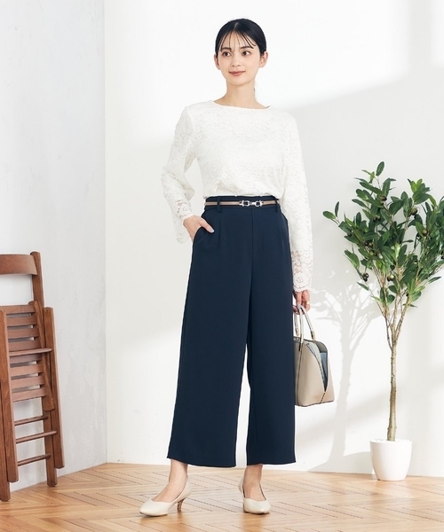 a.v.v（アーヴェヴェ）の「レーススカラップブラウス（シャツ/ブラウス・レディース・ホワイト/ネイビー・40/38/36/42/34）」の14枚目の写真