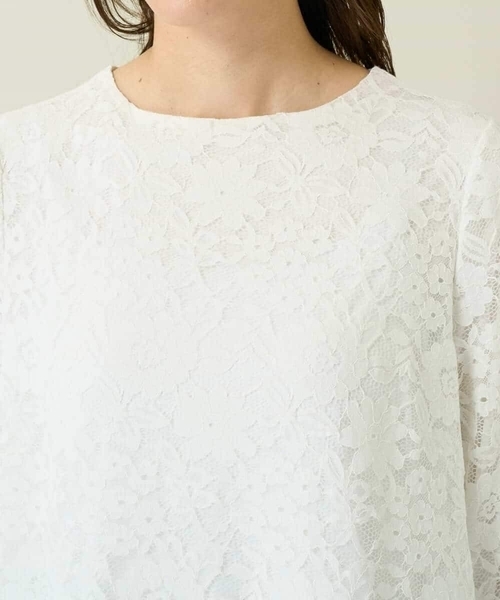 a.v.v（アーヴェヴェ）の「レーススカラップブラウス（シャツ/ブラウス・レディース・ホワイト/ネイビー・40/38/36/42/34）」の21枚目の写真