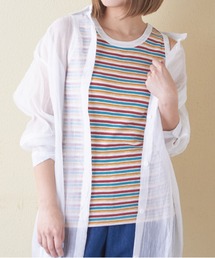 CUBE SUGAR（キューブシュガー）の「ショートスラブフライスボーダータンクトップ（タンクトップ）」
