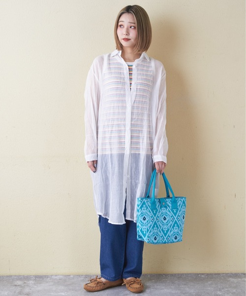 CUBE SUGAR（キューブシュガー）の「ショートスラブフライスボーダータンクトップ（タンクトップ・レディース・カーキ/ベージュ/ブラック/ネイビー系/オレンジ系その他/ブラック系その他・M）」の19枚目の写真