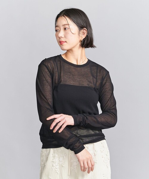 完売　ビューティーアンドユース　プリントロングスリーブTシャツ BEAUTY&YOUTH UNITED ARROWS（ビューティーアンドユース