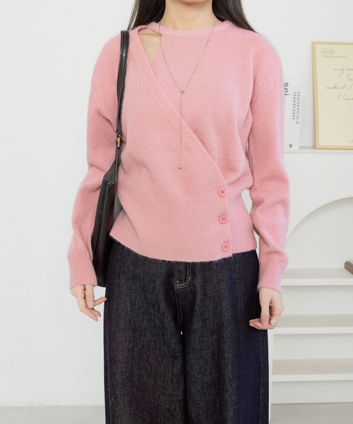 MAISON DE THERESE(メゾン ド テレーズ)の「ニットトップス(ニット/セーター・レディース・ブラック/ホワイト/イエロー/ピンク/レッド・FREE)」の17枚目の写真