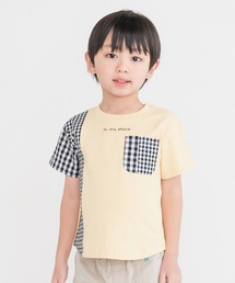 チェック切り替えTシャツ