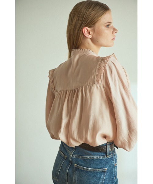 Alila Blouse スタンドボーダーレースBL（シャツ/ブラウス