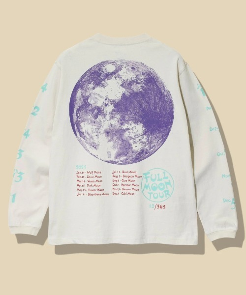 go slow caravan（ゴースローキャラバン）の「USA/C FULL MOON TOUR ロングスリーブ TEE（Tシャツ/カットソー・メンズ・バイオレット/アイボリー/ブラック・X-LARGE/LARGE/MEDIUM/SMALL）」の2枚目の写真