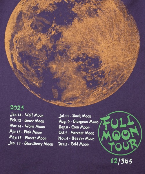 go slow caravan（ゴースローキャラバン）の「USA/C FULL MOON TOUR ロングスリーブ TEE（Tシャツ/カットソー・メンズ・バイオレット/アイボリー/ブラック・X-LARGE/LARGE/MEDIUM/SMALL）」の12枚目の写真