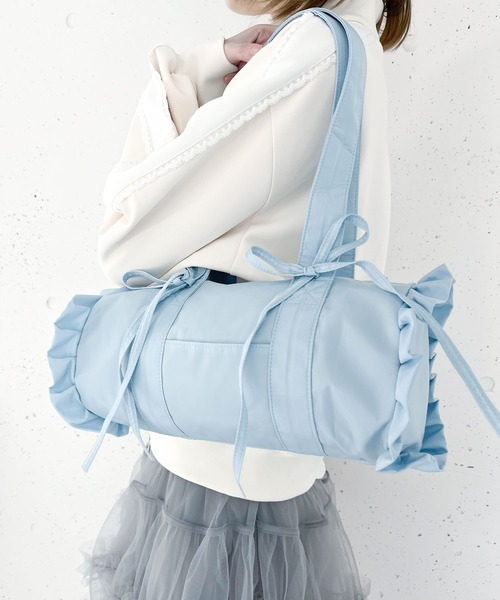 poiregnee（ポワニェ）の「［select］リボンフリルバッグ（ショルダーバッグ・レディース・ブルー/ブラック・FREE）」の9枚目の写真