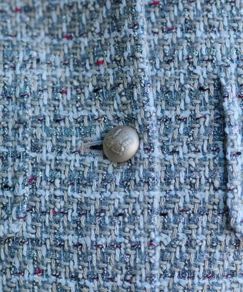 DRESSTERIOR（ドレステリア）の「【サスティナブル】サーキュリックＭＩＸツィードジャケット（ノーカラージャケット・レディース・ライトグレー系3・34/36/38）」の8枚目の写真