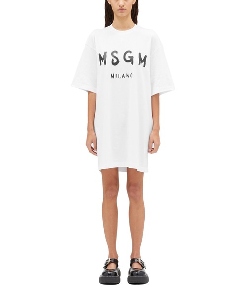 MSGM(エムエスジーエム)の「【Basic Color】MSGM ブラッシュロゴ Tシャツワンピース(ワンピース・レディース・ホワイト×ブラック/ブラック×ホワイト・M/XS/S/L)」の17枚目の写真