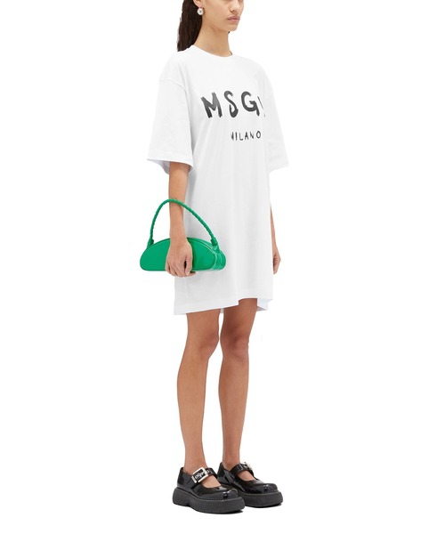 MSGM(エムエスジーエム)の「【Basic Color】MSGM ブラッシュロゴ Tシャツワンピース(ワンピース・レディース・ホワイト×ブラック/ブラック×ホワイト・M/XS/S/L)」の18枚目の写真