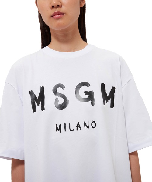 MSGM(エムエスジーエム)の「【Basic Color】MSGM ブラッシュロゴ Tシャツワンピース(ワンピース・レディース・ホワイト×ブラック/ブラック×ホワイト・M/XS/S/L)」の7枚目の写真