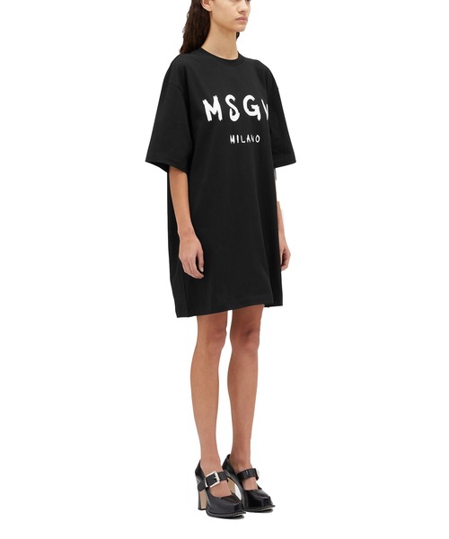 MSGM(エムエスジーエム)の「【Basic Color】MSGM ブラッシュロゴ Tシャツワンピース(ワンピース・レディース・ホワイト×ブラック/ブラック×ホワイト・M/XS/S/L)」の12枚目の写真