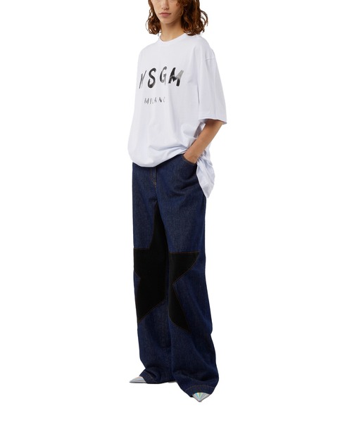 MSGM(エムエスジーエム)の「【Basic Color】MSGM ブラッシュロゴ Tシャツワンピース(ワンピース・レディース・ホワイト×ブラック/ブラック×ホワイト・M/XS/S/L)」の9枚目の写真