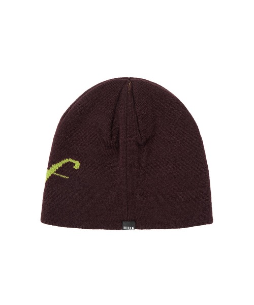 HUF（ハフ）の「THE CROWN BEANIE / HUF ハフ シングルビーニー ニットキャップ（ニットキャップ/ビーニー・メンズ・ブラック/ナチュラル/パープル・O/S）」の6枚目の写真