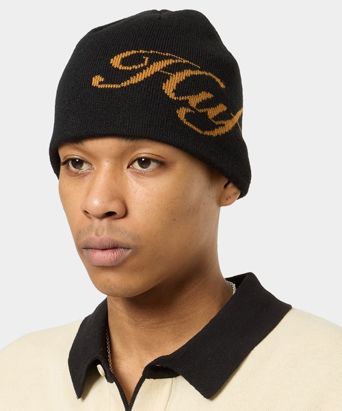 HUF（ハフ）の「THE CROWN BEANIE / HUF ハフ シングルビーニー ニットキャップ（ニットキャップ/ビーニー・メンズ・ブラック/ナチュラル/パープル・O/S）」の10枚目の写真