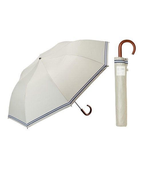 umbulatio(アンブラティオ)の「umbulatio ラクオリ UVブロック 2段折 55cm 日傘 遮光 晴雨兼用(折りたたみ傘・レディース・ホワイト/ベージュ/ブラウン/オフホワイト/ブルー/ダークネイビー・FREE)」の4枚目の写真