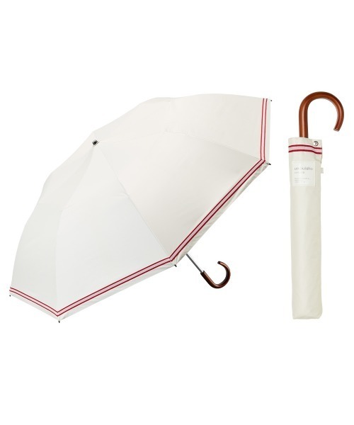 umbulatio(アンブラティオ)の「umbulatio ラクオリ UVブロック 2段折 55cm 日傘 遮光 晴雨兼用(折りたたみ傘・レディース・ホワイト/ベージュ/ブラウン/オフホワイト/ブルー/ダークネイビー・FREE)」の17枚目の写真
