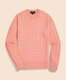 【極美品】ブルックスブラザーズ　ピンク ワッフル編み 長袖セーター BROOKS BROTHERS｜ブルックス ブラザーズのニット/セーター