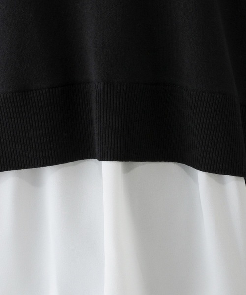 セール】布帛ドッキングプルオーバー/253303（ニット/セーター