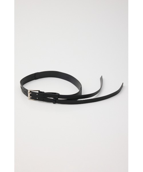 SLY（スライ）の「W THIN BELT ダブル シン ベルト（ベルト・レディース・ブラック・FREE）」の2枚目の写真