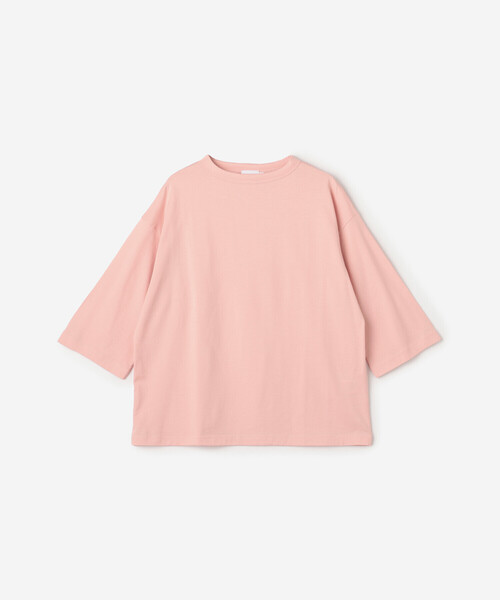 handvaerk 60/2 CREW NECK WIDE T-SHIRTピンク handvaerk tシャツ | 60/2 クルーネック ワイドTシャツ SOLID